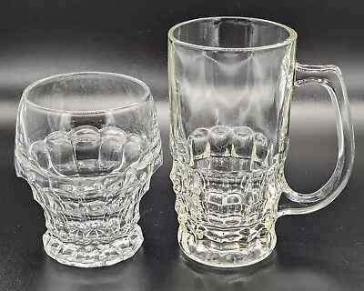 Early 20th Century Clayton Mayers ½Pint Jacobean Glass Tankard & Similar Tumbler • £30