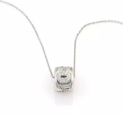 Pasquale Bruni Amore Diamond 18k White Gold Mini Ring Necklace • $2899