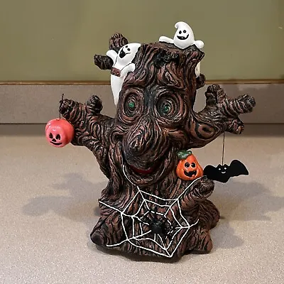 VTG Shaking Halloween Spooky Tree Ghosts Spiderweb Decor Moves & Laughs • $25