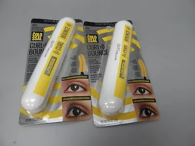 2-COUNT MAYBELLINE COLOSSAL CURL BOUNCE MASCARA 350 BLACKEST BLACK 0.33oz SEALED • $9.95