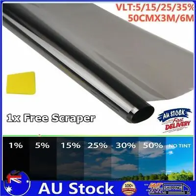 $15.17 • Buy Window Tint Film 5/15/25/35% VLT Black Roll 20 X10ft/20ft Car Auto House Home AU