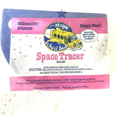 McDonald’s Happy Meal Magic School Bus Toys Space Tracer Ruler Solar System Draw • $4.99