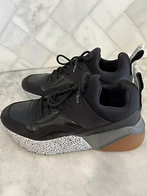 $698 Stella McCartney Black Platform Fashion Sneakers/Trainers Sz 39 • $249