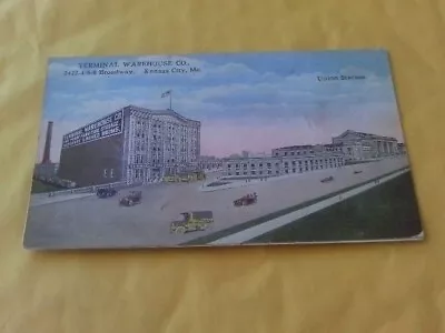 Rare 1917 Postcard Terminal Warehouse Co. Union Rr Train Station Kansas City Mo. • $24.99