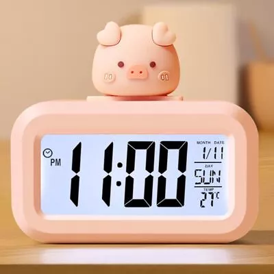 Bedside Digital Clock LED Display Desk Table Time Temperature Alarm ModernDecor. • £7.35