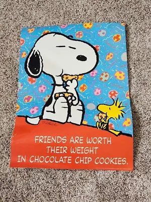 Snoopy Friends Poster Chocolate Chip Cookies Woodstock Vintage • $10