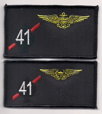 USN VF-41 BLACK ACES WINGS PILOT & NFO Patch Set F-14 TOMCAT FIGHTER SQN • $5.99