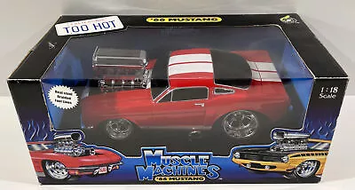 Muscle Machines 1966 Mustang GT350 1:18 Red W/White Stripes NEW In Box • $50