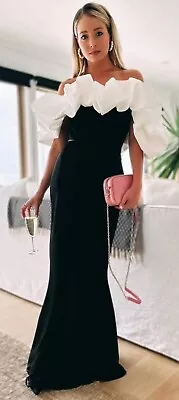 Sheike Margot Black White Evening Formal Maxi Dress Size 8 • $200