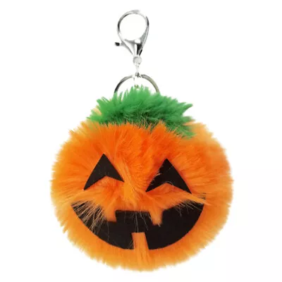  Halloween Jack-O'-Lantern Key Chain Plush Key Ring Pendant Souvenir Car Hanging • $10.56