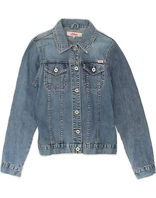 S.OLIVER Womens Denim Jacket UK 10 Small Blue Cotton GU10 • $25.30