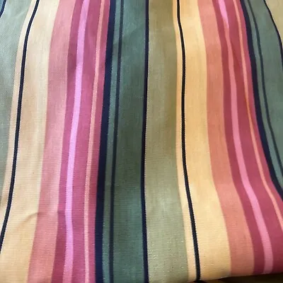 Vintage P Kaufmann Fiesta Stripe Outdoor Upholstery Fabric Print 3.5 Yards • $29.74