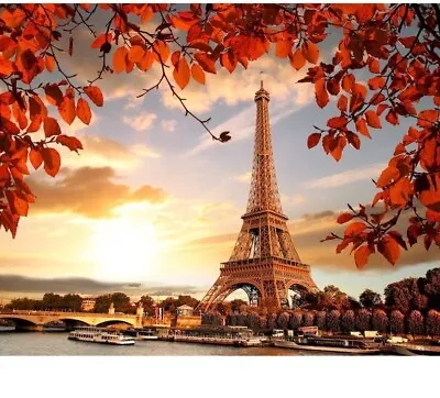 Eiffel Tower Painting By Numbers Beautiful Scenery View Design Canvas Decoration • $36.54