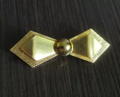 Vintage Brooch Bow Soviet Ukrainian Original Beautiful Jewelry Handmade • $15.30