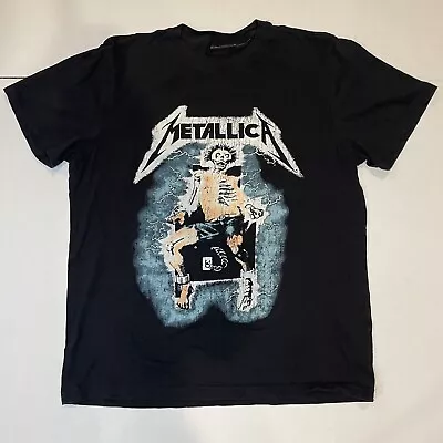 Metallica Riding The Lightning T-Shirt 2021 UNDER LICENCE TO PROBITY Size Large • $12