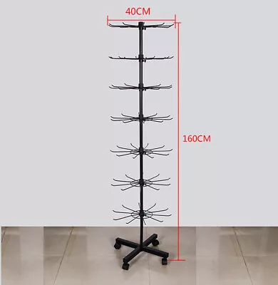 Sock Rotating Spinner Display Stand Floor 7 Tier Retail Rack Jewellery Hold  • $47.48