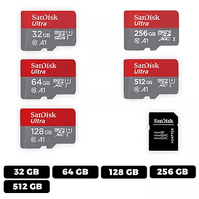 Sandisk Micro SD Card Ultra Memory Card A1 32GB 64GB 128GB 512GB 1TB Wholesale • $8.79