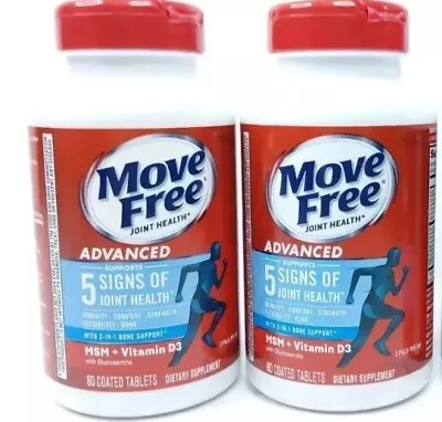 TWO 80ct Schiff Move Free Advanced Plus MSM + Vitamin D3  EXP 9/25+ • $29.99