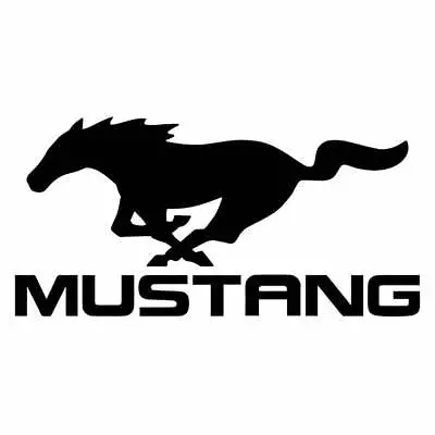 MUSTANG Logo 6  Logo Sticker Decal  BLACK • $5.99