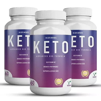 Keto Diet Fat Burner Pills UK Pure Strong Weight Loss Tablets 180 Capsules • £22.99