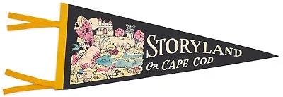 RARE Vintage Pennant STORYLAND AMUSEMENT PARK Hyannis Cape Cod Massachusetts MA • $54.99