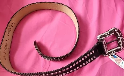 BB Simon Women's Belt With Tags / Swarovski Crystal / Leather • $70