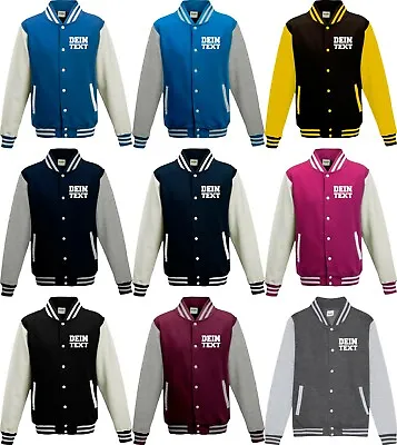 Varsity College Jacket With Wish Print Many Colours Partner Look Jacket S6904164 • £24.43