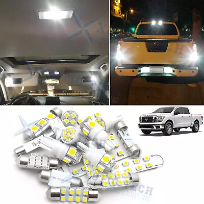 White LED Interior + Reverse Light Bulbs Package Kit For Nissan Titan 2004-2015 • $18.99