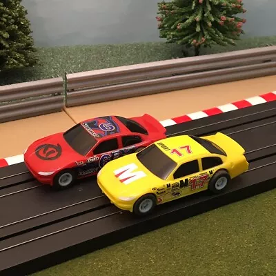 £19.99 • Buy Micro Scalextric Pair 1:64 Cars - American Racers Red #6 & Yellow #17