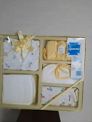 Vintage Spencer's Yellow Bears Baby Gift Set 5 Pieces 70's-80's Boy Or Girl NOS • $27.99