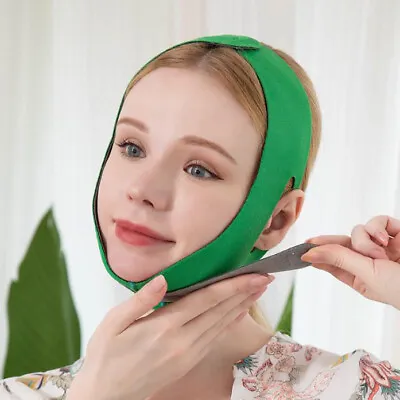 $5.99 • Buy Reusable V-line Face Slimming Double Chin Reducer Mask Lift Up Belt Anti-Wrinkle