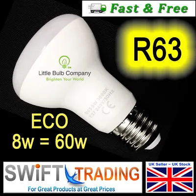 LED Bulb R63 8W E27 Spot Reflector Lighting ~ Light Bulb Energy Rating A+    R50 • £8.10