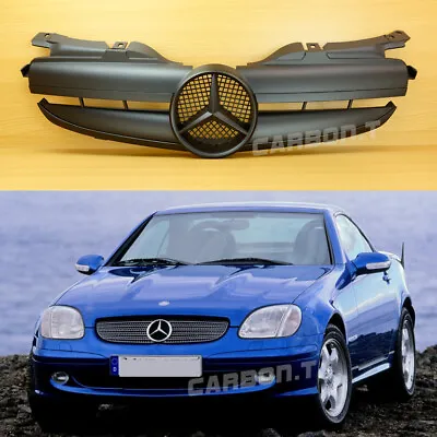 Mercedes Benz R170 2 Fin For 1997-2004 Slk320 230 200 32 Amg Matte Black Grille  • $179.55