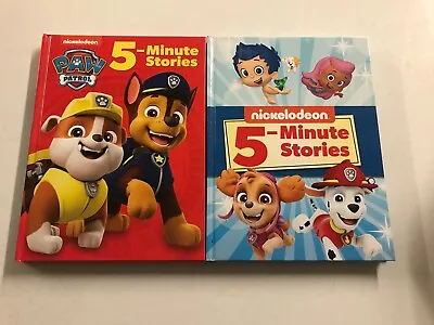 Nickelodeon 5-minute Stories Paw Patrol Bubble Guppies 2 Book Set New! • $14.99