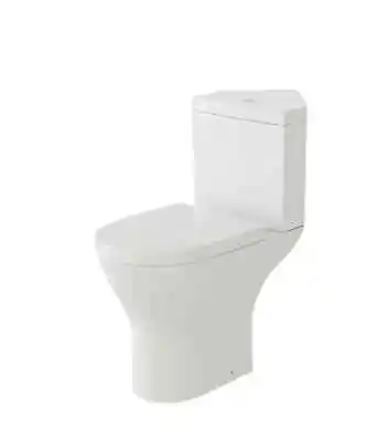 Bathroom Toilet Ceramic WC White Corner Soft Close Coupled Pan Cistern & Seat • £144.99