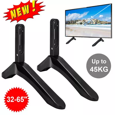 Universal 32-65'' TV LCD Screen Flat Stand Leg Mounting Base Adjustable Holder • £16.95