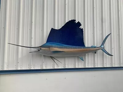 110  Pacific Sailfish Two Sided Fish Mount Replica - Quick Production • $1100