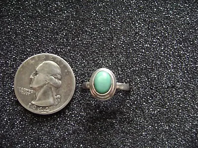 Vintage Southwestern Sterling Silver And Turquoise Ring Size 8 • $20