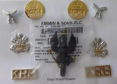 Cap & Collar Badges Shoulder Badges Titles Buttons - King's Royal Hussars KRH • £18.99