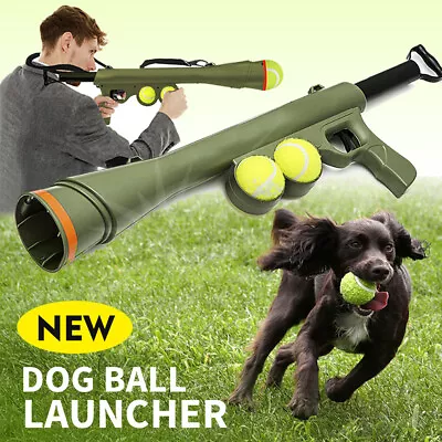 $24.26 • Buy Dog Tennis Ball Gun Launcher  Pet Play Outdoor Toy Fetch Throw Interactive Toy