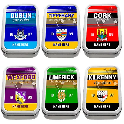 £8.95 • Buy Personalised GAA 2oz Tobacco Tin Gaelic Football Hurling Baccy Storage Gift GN