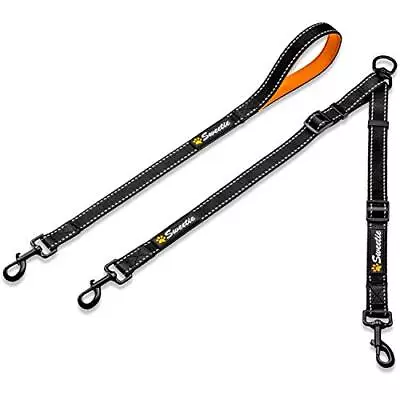 Double Dog Lead For Walking 2 Dogs No Tangle Dual Leash Adjustable Medium Nylon • £15.21