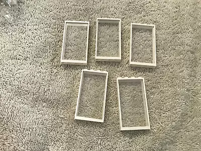 LEGO 1 X 4 X 6  WINDOWS PANELS TRANS CLEAR WHITE LOT OF 5  FRIENDS • $4.50