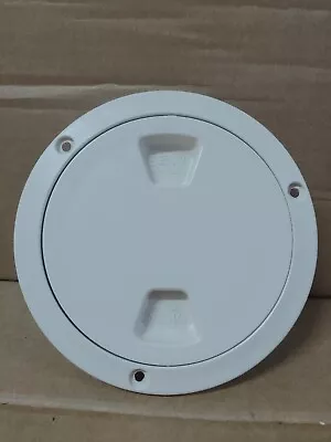 GRADY WHITE *OEM* 4  SCREW-OUT DECK PLATE W/ STANDARD TRIM RING (CREAM) #10-243 • $40