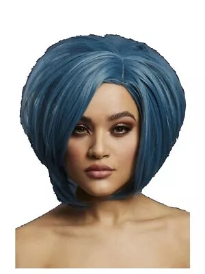 Smiffys Fever Savanna Wig True Blend Petrol Blue • $17.09