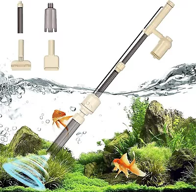 Electric Aquarium Gravel Cleaner: 6 In 1 Fish Tank Cleaning Set DC 12V 18W • £76.17