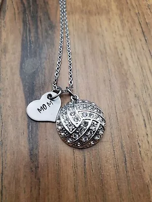 Volleyball Mom Necklace - Crystal Pendant Fashion Sports Mom Jewelry - New  • $15.99