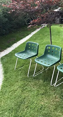 £45 • Buy Heals Hille Vintage ROBIN DAY DESIGN Stacking Garden Chairs X 2