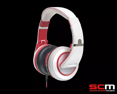 CAD MH510W Stereo Headphones White/Red Closed Back Incredible Sound Performance • $147.04