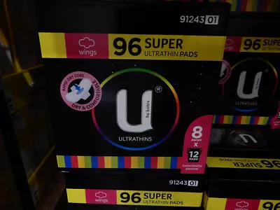 U By Kotex Ultrathins Super Pads With Wings 96 Count • $41.32